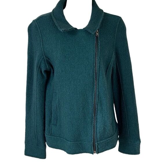 TAHARI Forest Green Wool Blend Sweater Jacket Size Small - Picture 9 of 9